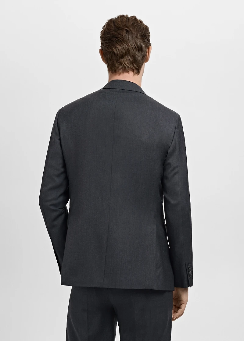 Turin 100% wool double-breasted suit jacket