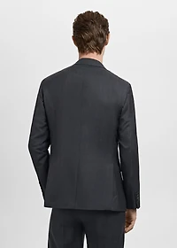 Turin 100% wool double-breasted suit jacket