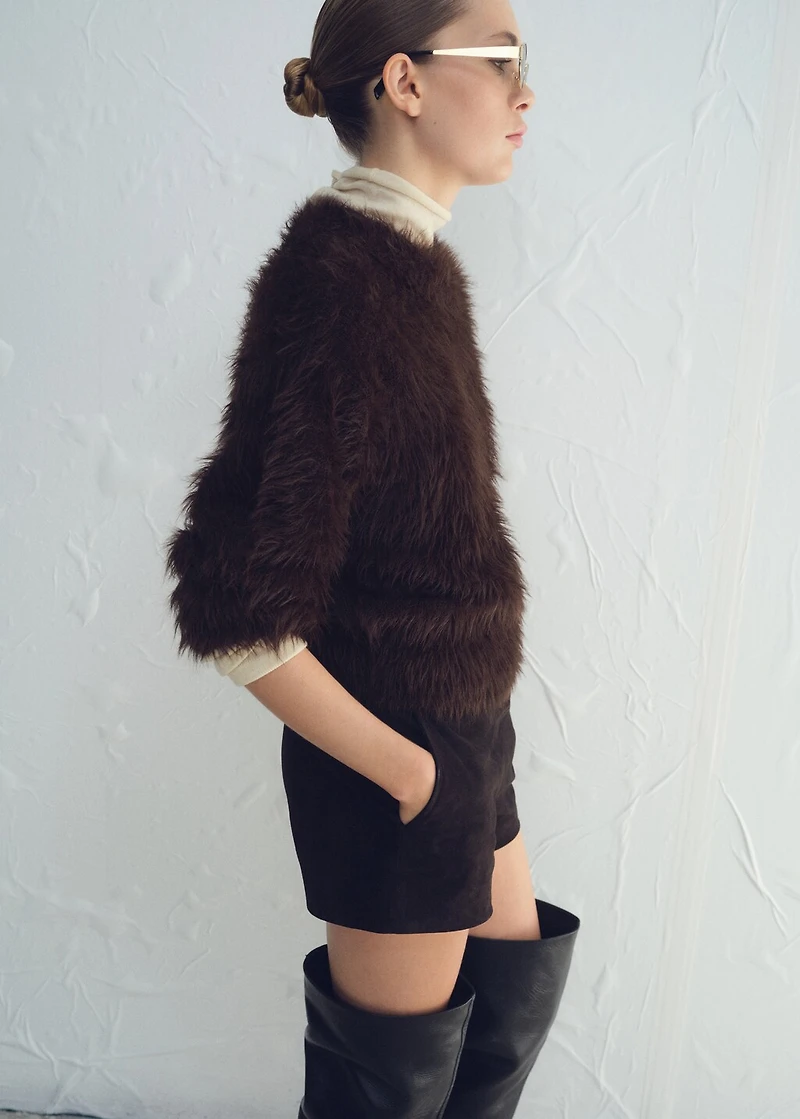 Faux-fur sweater
