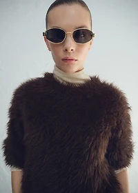 Faux-fur sweater