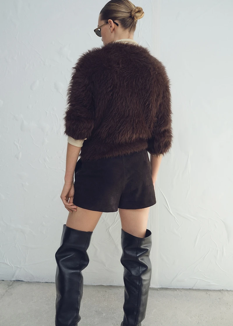 Faux-fur sweater