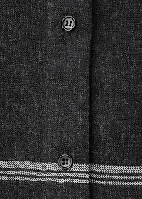 Blouse with check pattern and foulard collar