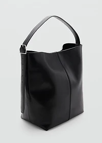 Leather bucket bag