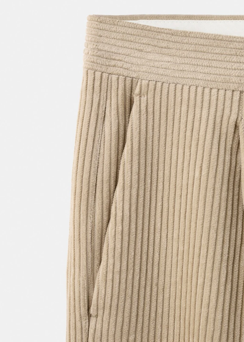 Corduroy regular-fit pants