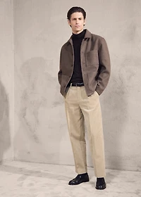 Corduroy regular-fit pants