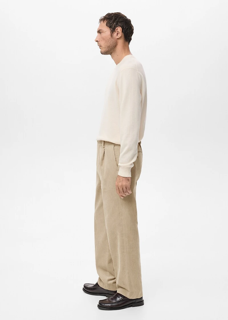 Corduroy regular-fit pants