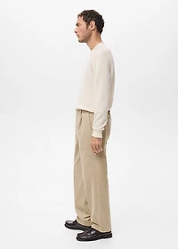 Corduroy regular-fit pants