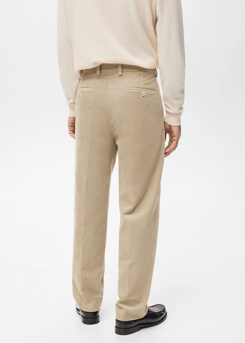 Corduroy regular-fit pants