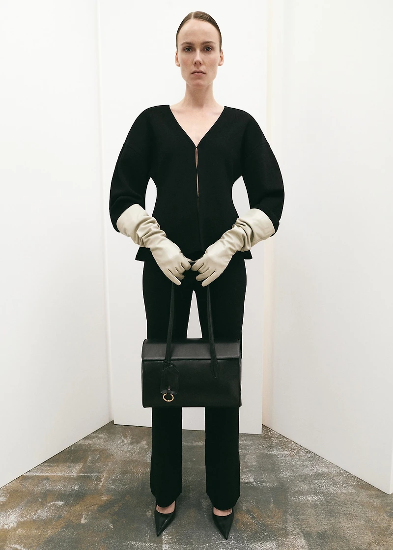 Oversized V-neck cardigan