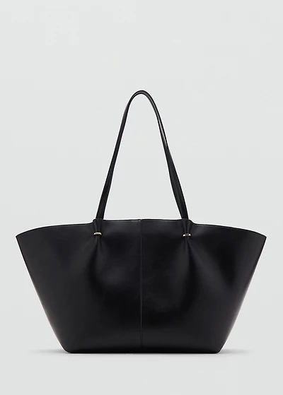 Shopper bag with metallic details