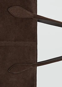 Suede shopper bag