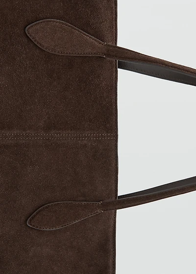Suede shopper bag