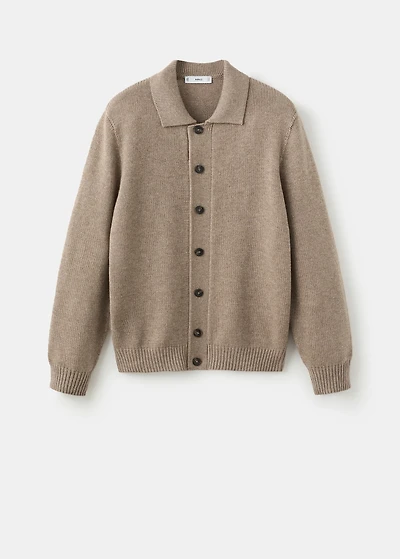 Knitted wool blend cardigan