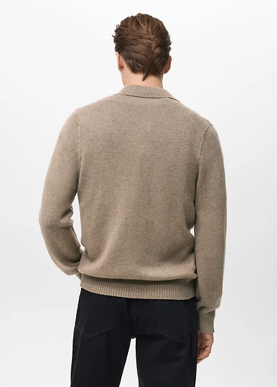 Knitted wool blend cardigan