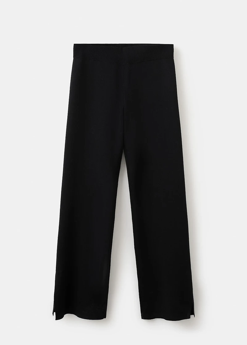 Side slit knit pants