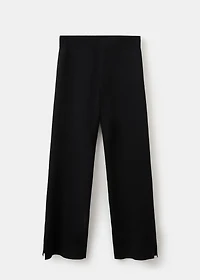 Side slit knit pants