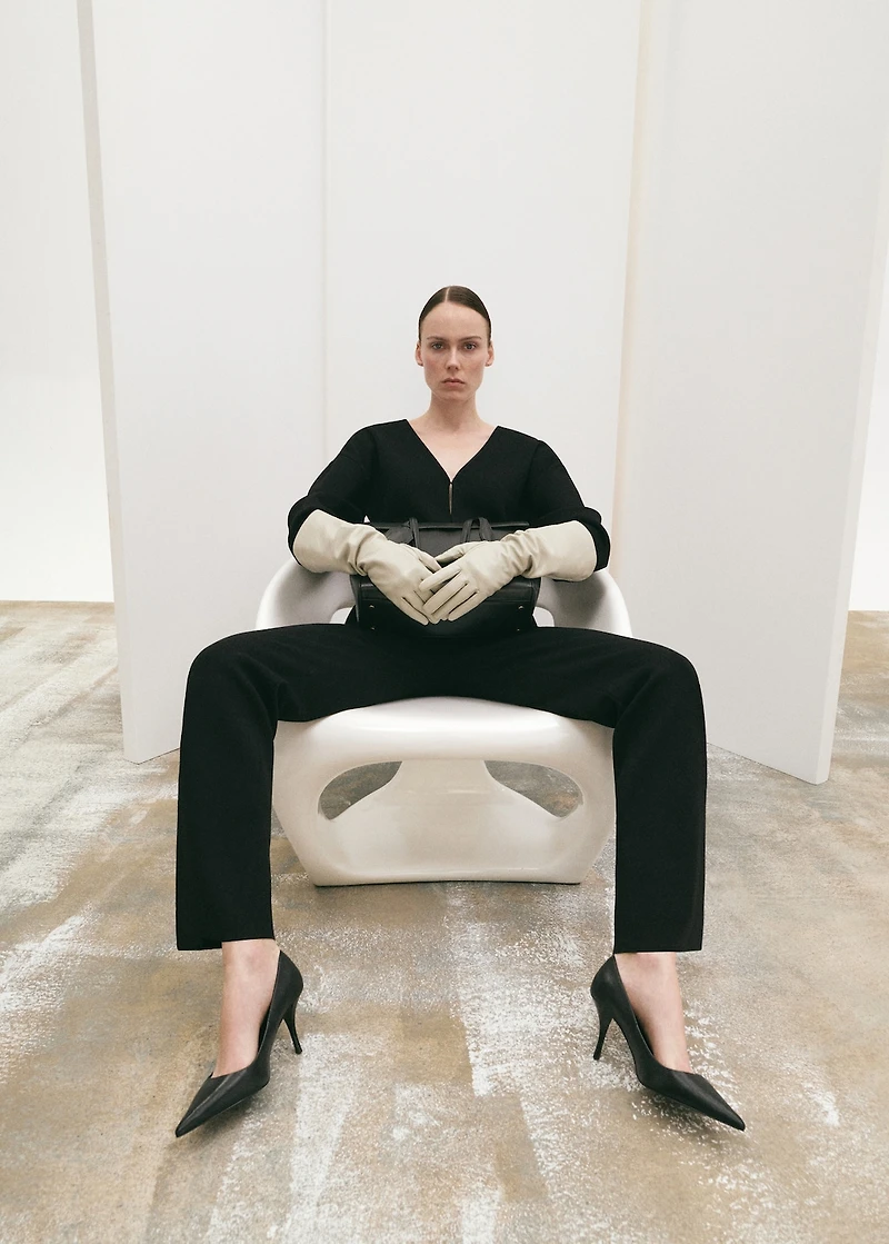 Side slit knit pants