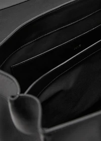 Leather shopper bag with charms