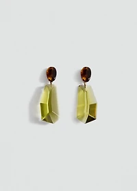 Mixed resin earrings