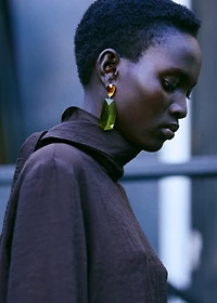 Mixed resin earrings