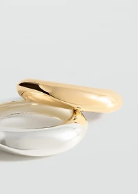 Pack of 2 rigid bracelets