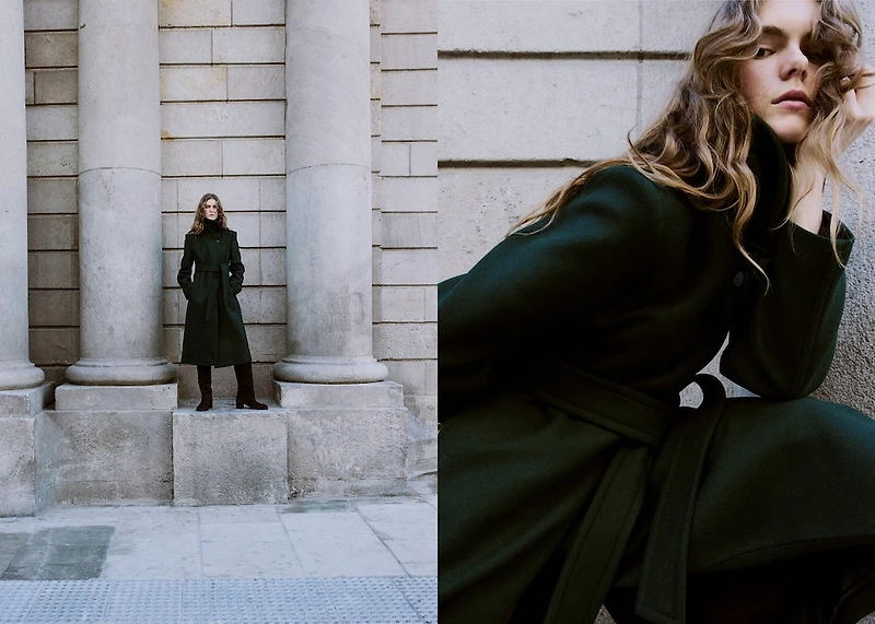 Manteco wool coat with belt