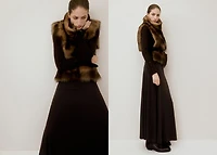 A-line skirt with godets