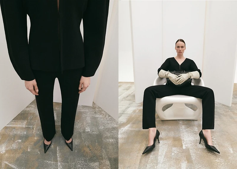 Side slit knit pants