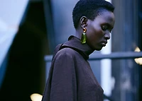 Mixed resin earrings