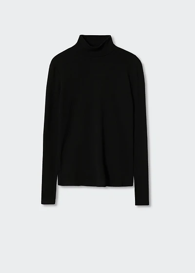 Ribbed long-sleeved t-shirt