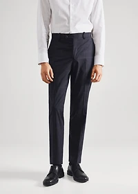 Slim fit check suit pants
