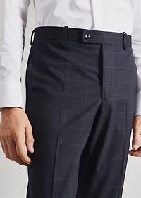 Slim fit check suit pants