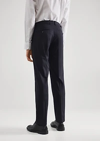 Slim fit check suit pants