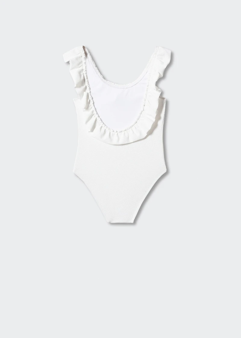 Texture ruffle swimsuit