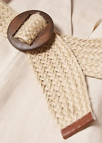 Belt linen dress