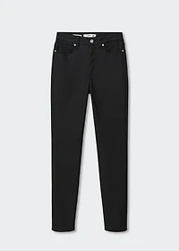 Waxed high-rise skinny jeans
