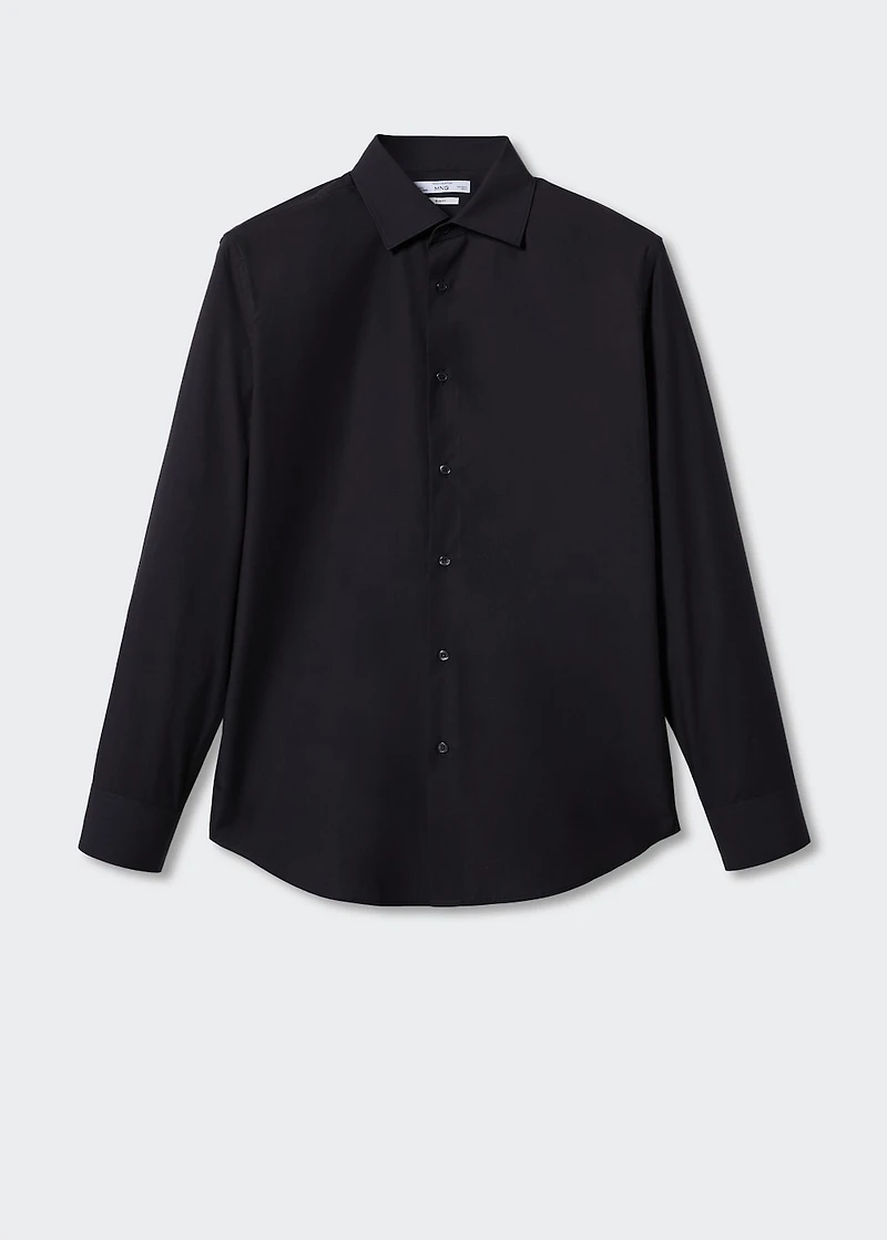Slim fit stretch cotton suit shirt