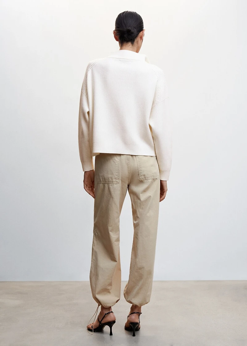 High neck sweater with zip