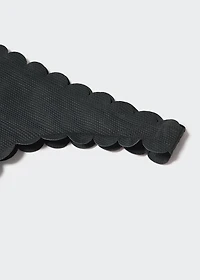 Brazilian bikini bottom with scallops