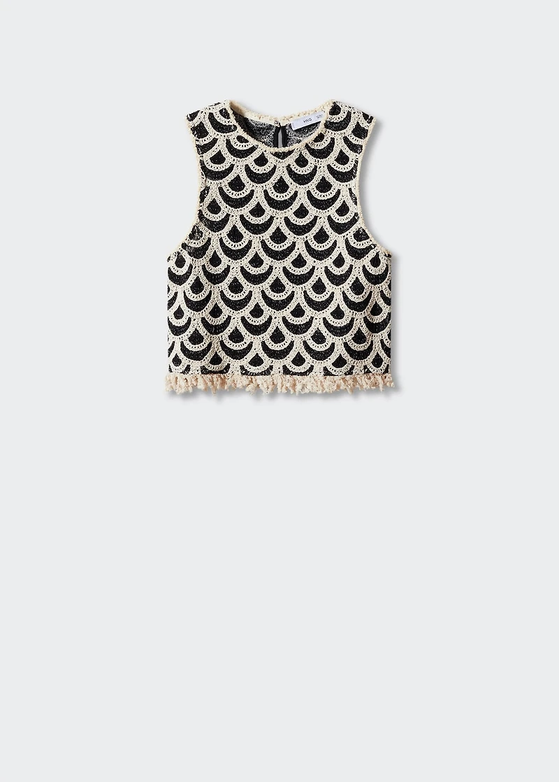 Geometric crochet top