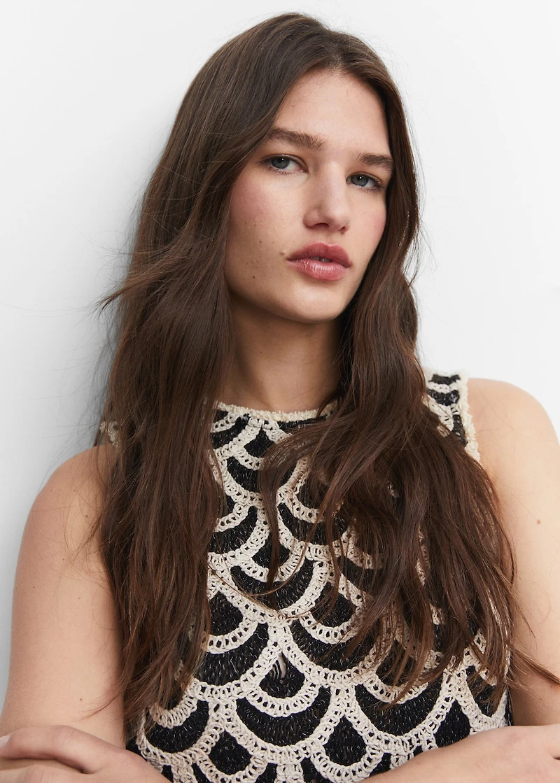 Geometric crochet top