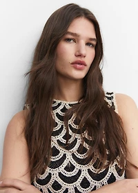 Geometric crochet top