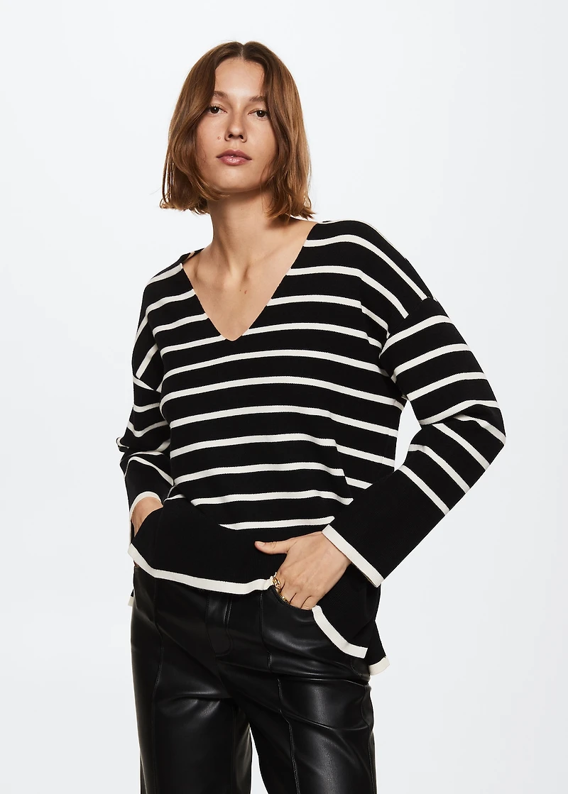 Oversized striped sweater