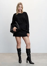 Fine-knit crew-neck sweater