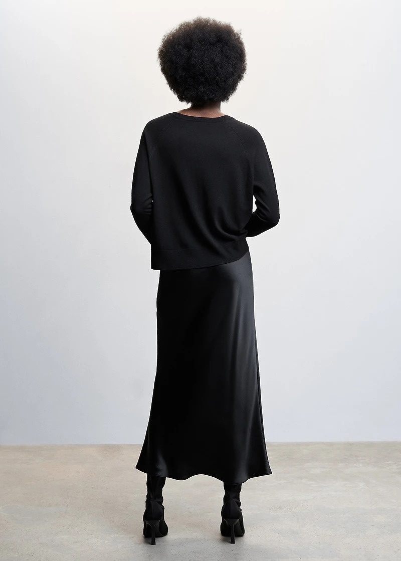 Fine-knit crew-neck sweater