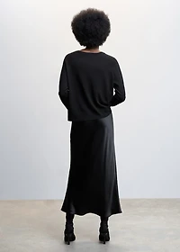 Fine-knit crew-neck sweater