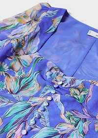 Printed cut-out detail dress