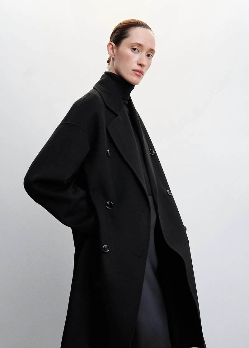 Handmade oversized wool coat