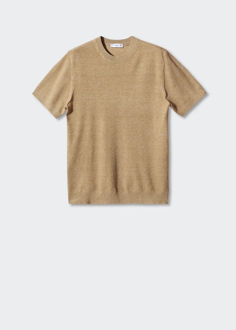 Knit cotton T-shirt