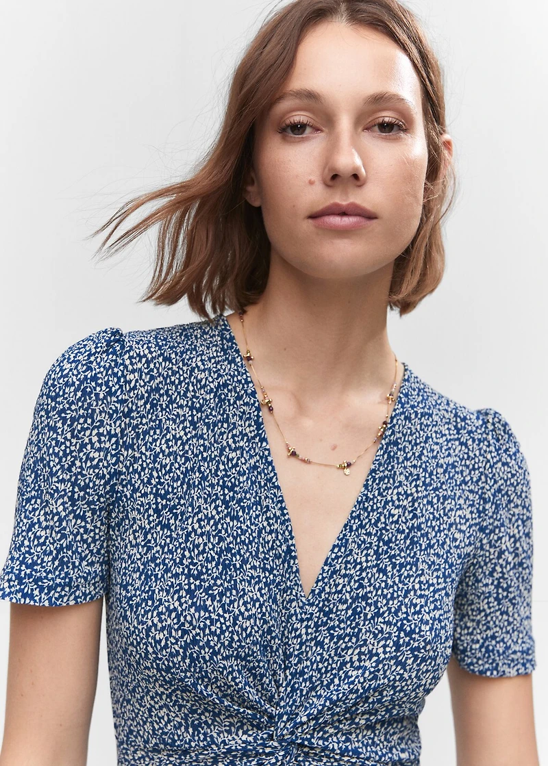 Textured printed dress